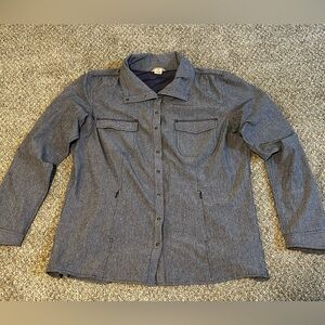 Duluth Trading Co Gray Button Down Shirt XL